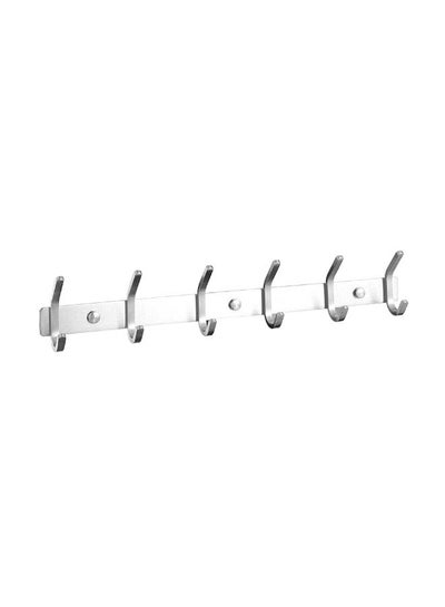 Buy Kitchen And Bathroom Towel Rail Hook Silver in Saudi Arabia