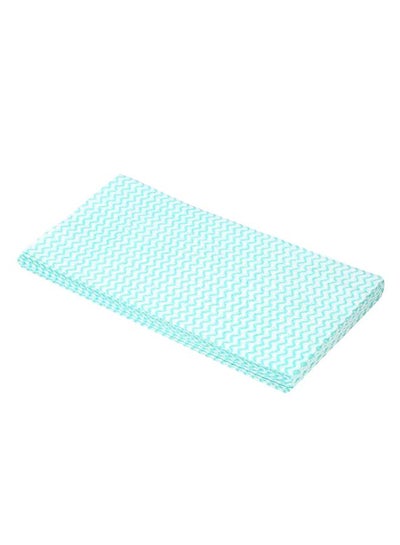 Buy 10-Piece Disposable Nonwoven Scouring Cleaning Pad Set Green/White 150g in UAE