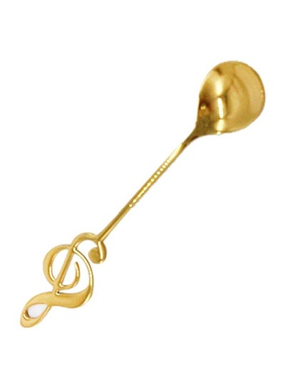 Buy Musical Note Shape Tableware Spoon Gold in UAE