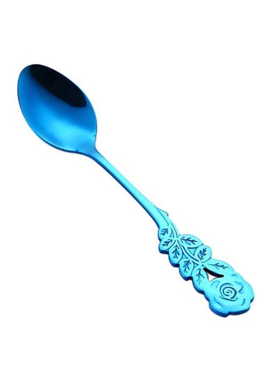 Buy Rose Shape Tableware Stirring Spoon Blue in Saudi Arabia