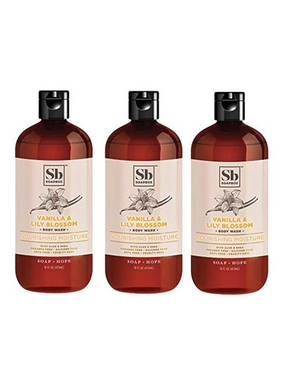 اشتري 3-Piece Vanilla And Lily Blossom Moisturizing Body Wash Set 16 أوقية في السعودية