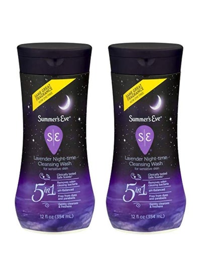 Buy 2-Piece Lavender Night-Time Cleansing Wash 354ml in Saudi Arabia