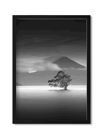 Buy Black Frame And White Tree Wall Art Painting Multicolour 32x22x2cm in Saudi Arabia