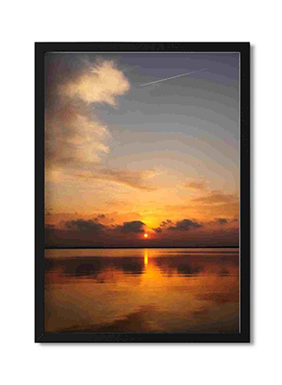 Buy A Beautiful View Of Sunset Wall Art Painting Multicolour 32x22x2cm in Saudi Arabia