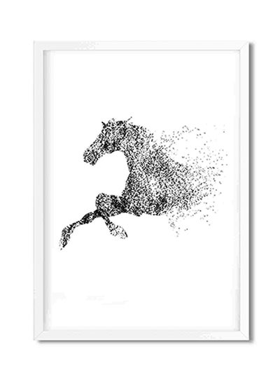 Buy Last Horse Running Wall Art Painting Multicolour 32x22x2centimeter in Saudi Arabia