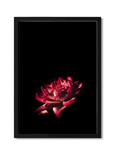 Buy Red Flower Wall Art Painting Multicolour 32x22x2cm in Saudi Arabia