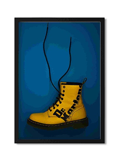 Buy Unpaired Yellow Dr. Martens Lace Up Boot Wall Art Painting Multicolour 32x22x2cm in Saudi Arabia