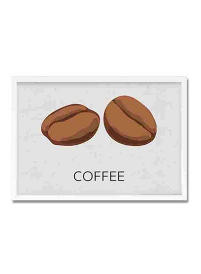 Buy Coffee Beens Wall Art Painting Multicolour 22x32cm in Saudi Arabia