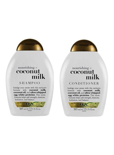 Buy 2-Piece Nourishing Coconut Milk Shampoo And Conditioner Set in UAE