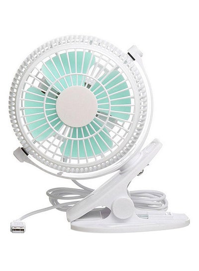 Buy Portable USB Rechargeable Desk Clip On Stroller Fan H2FD-475-a002 White in Egypt