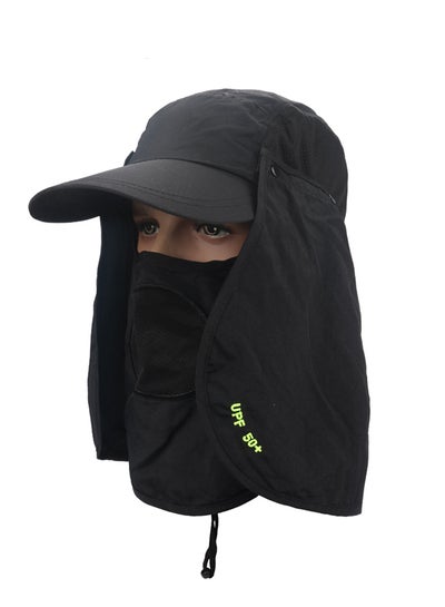 Buy UPF Summer Sunscreen Hat Black in Saudi Arabia