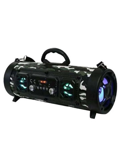 Buy Portable Bluetooth Speaker Wireless Bluetooth Speaker Portable Subwoofer 1500mAh Smartphone Travel Camouflage green in UAE