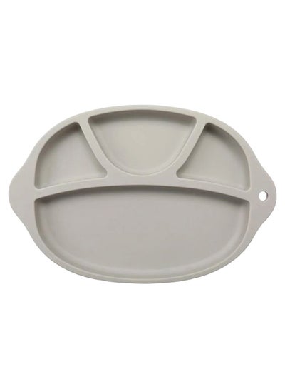 Buy 4-Compartment Infant Dinner Plate Grey 27.5 x 18.2centimeter in UAE