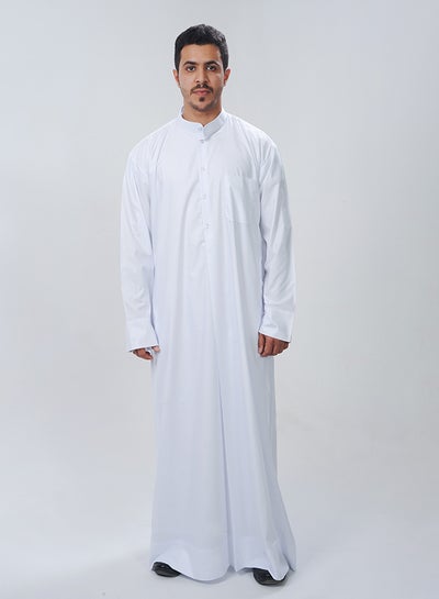 Buy Kuwaiti Dishdasha Thobe White in Saudi Arabia