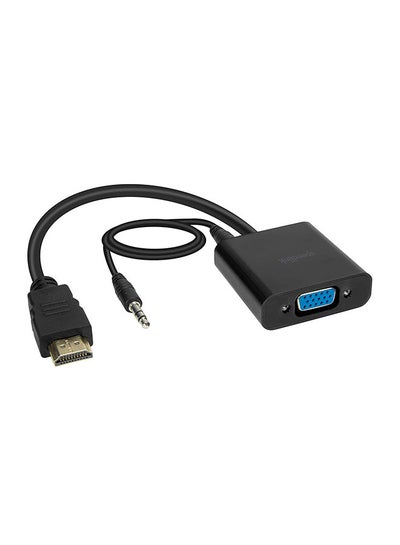 Buy HDMI To VGA Adapter With 3.5 mm Jack Black in Egypt