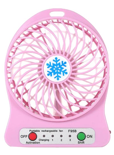 Buy Rechargeable Mini LED Light Air Cooler po z290014 Pink in UAE