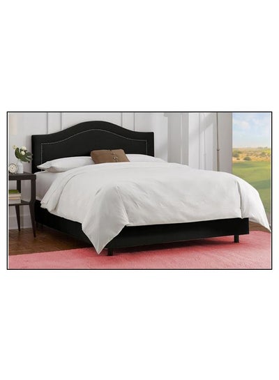 اشتري Inset Nail Button Bed With Mattress Black 200 x 200centimeter في الامارات