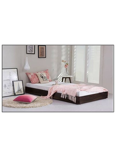 Buy Trundle Bed With Mattress Mahogany 190 x 90cm in UAE