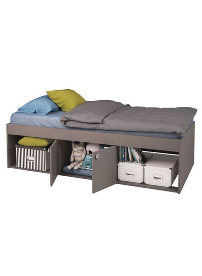 Buy Kidsaw Storage Single Bed With Mattress Grey in UAE