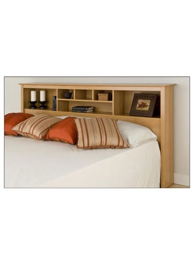Buy Book Case Classic Frame Bed With Mattress Beech 200 x 200cm in UAE