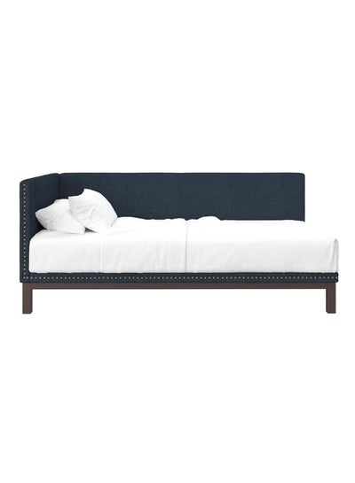 Buy Mid Century Upholstered Modern Daybed With Mattress Blue in UAE