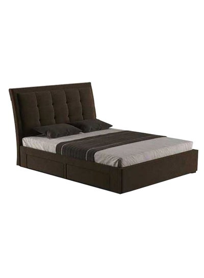 Buy 3-Drawer Storage Bed With Mattress Brown in UAE