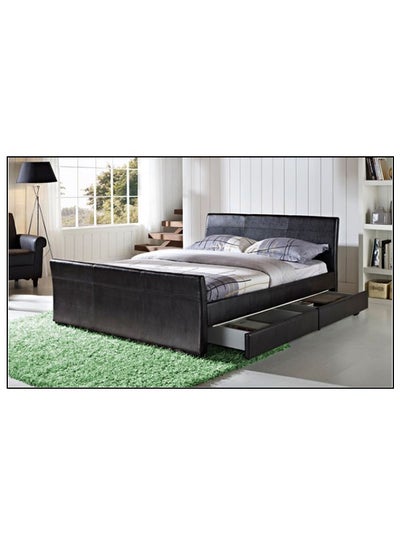 اشتري Dresden Bed With Mattress Black 160 x 200centimeter في الامارات