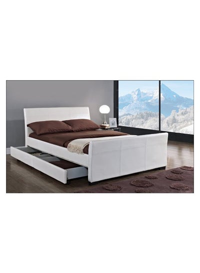 Buy Dresden Bed With Mattress White 200 x 200cm in UAE