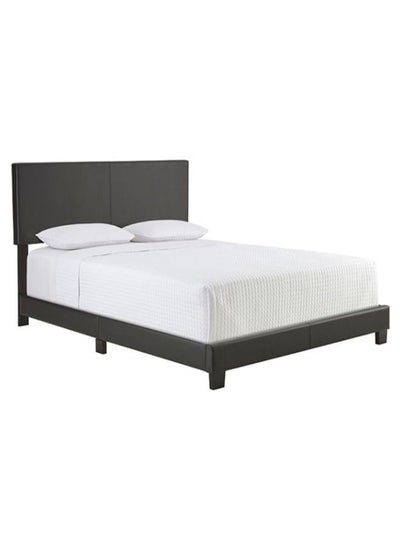 اشتري Sleep Sync Zander Padded Platform Bed With Mattress Dark Grey 200 x 200centimeter في الامارات