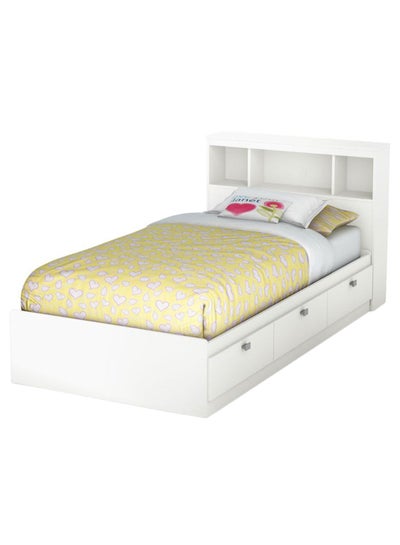 Buy Headboard Bed Without Mattress White 200 x 200centimeter in UAE
