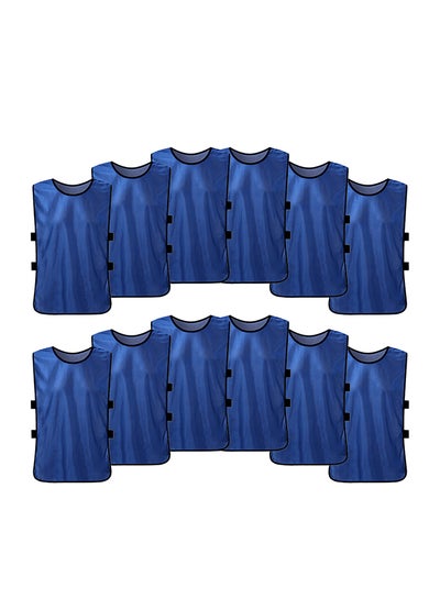 Buy 12-Piece Soccer Pinnies Quick Drying Football Bib Set in UAE