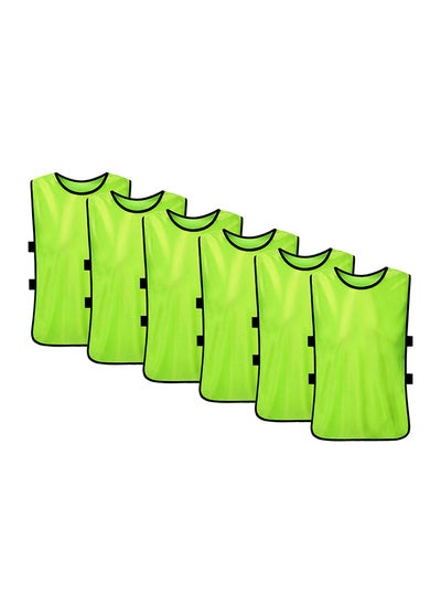 Buy 6-Piece Soccer Pinnies Quick Drying Football Vest Set in UAE