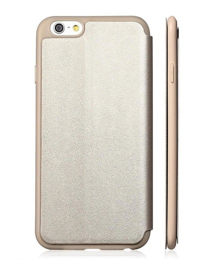 Buy Flip Cover For Apple iPhone 6 Plus/6s Plus Gold in UAE