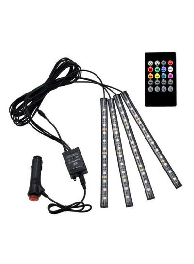 Buy 4-Piece LED Car Interior Light with Remote Sound Activated in Egypt