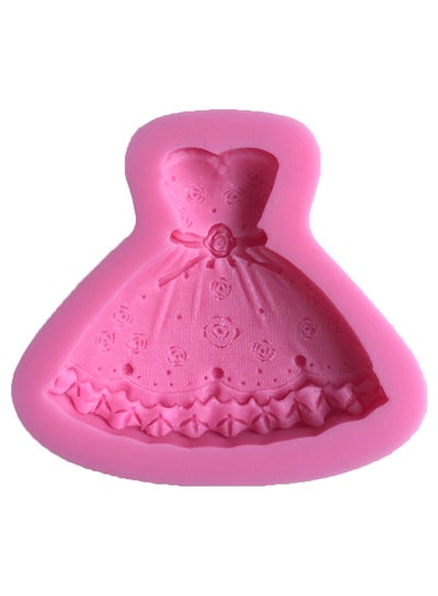 Buy Wedding Dress Fondant Baking Mould Pink in UAE