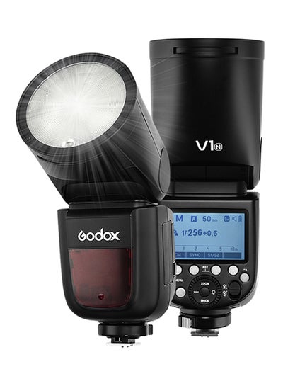 Buy Godox V1N Professional Camera Flash Speedlite Speedlight Round Head Wireless 2.4G Fresnel Zoom for Nikon D5300 D750 D850 D7100 Z7Cameras Camcorder for Wedding Portrait Studio Photography in Egypt