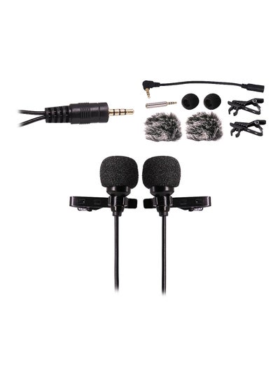 Buy Dual-Head Video Recording Microphone XD539301 Black in UAE