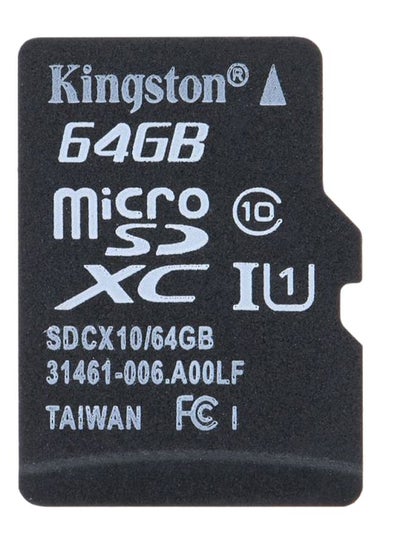 اشتري Micro SD Flash Memory Card With Adapter 64GB Black في السعودية
