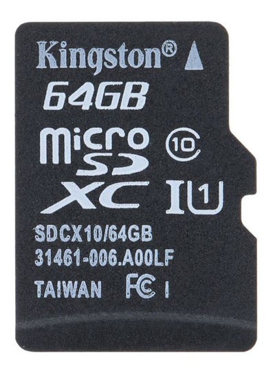 اشتري بطاقة ذاكرة فلاش Micro SDHC 64غيغابايت أسود في السعودية