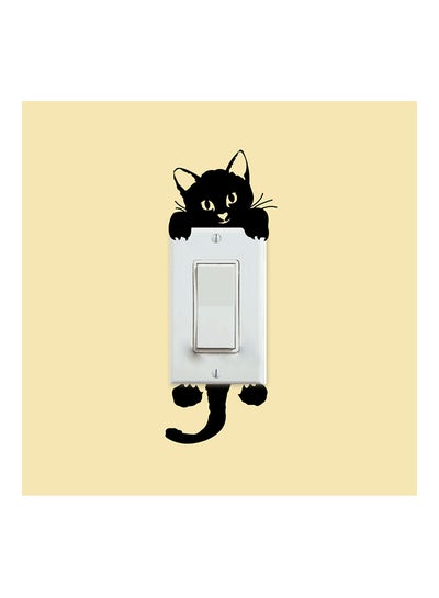 اشتري On-Off Cartoon Cat Wall Sticker Black 50x70 في الامارات