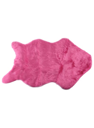 Buy Super Soft Fluffy Warm Chair Cover Faux Fur Pink 40 x 60centimeter in Saudi Arabia