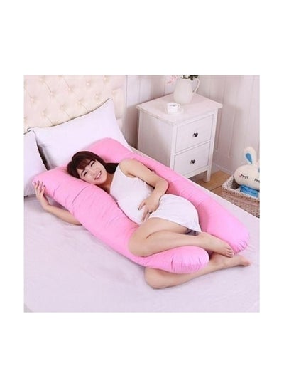 Buy Maternity Pillow Cotton Pink 80x120centimeter in Saudi Arabia