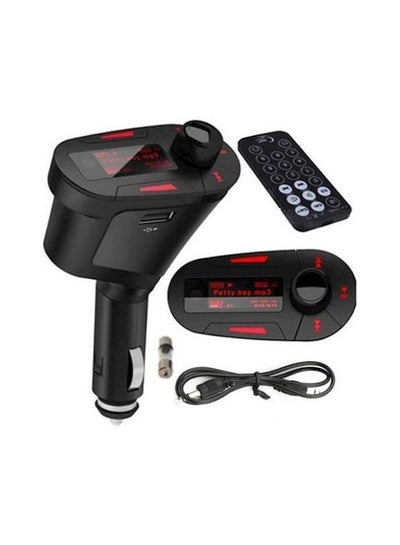 Buy Wireless Car Mp3 Player With Remote Black/Red in UAE