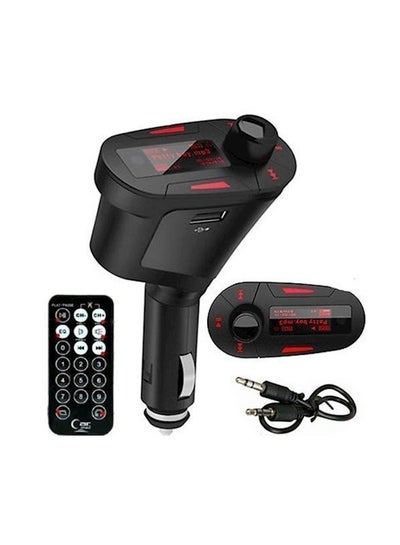 Buy Wireless Car Mp3 Player With Remote Black/Red in UAE