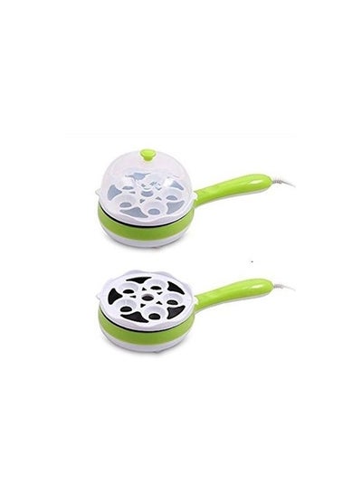 Buy Electric Egg Boiler With Frying Pan ABC137 Green/White in UAE