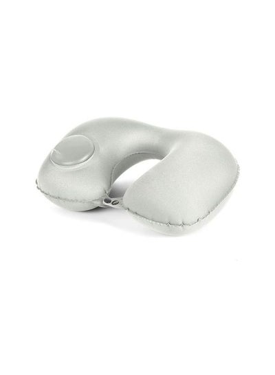 اشتري U-Shaped Automatic Inflatable Neck Pillows بوليستر رمادي في الامارات