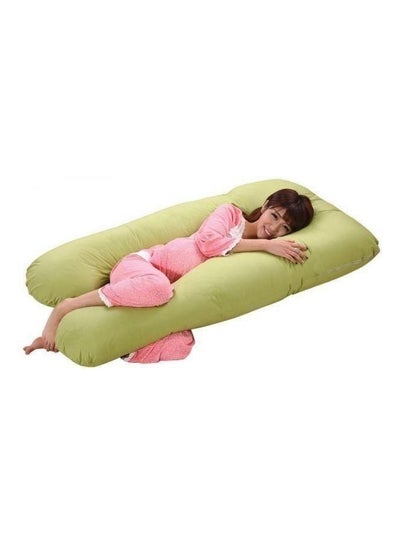 اشتري U-Shaped Standard Maternity Pillow قطن Lime Green 80x120 سنتيمتر في الامارات