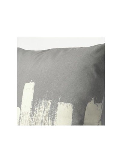 Buy Slojgran Cushion Cover Cotton Beige/Grey 50x50cm in UAE