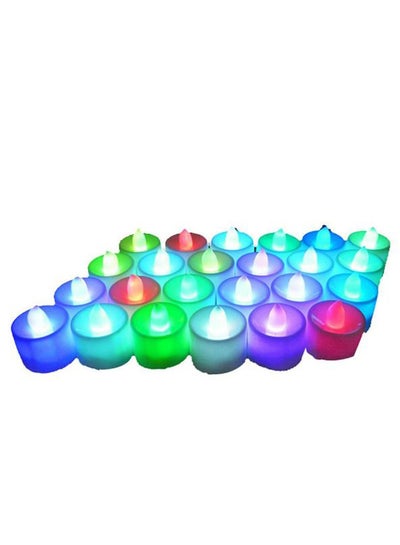 اشتري 24-Piece Smokeless Electronic LED Candle Set متعدد الألوان في السعودية