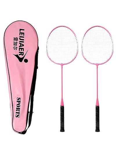 Buy 2 Player Badminton Racket Set With Cover Bag 66 x 20cm in UAE